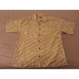 Mens Tommy Bahama Silk Dress Shirt M Medium Yellow Button